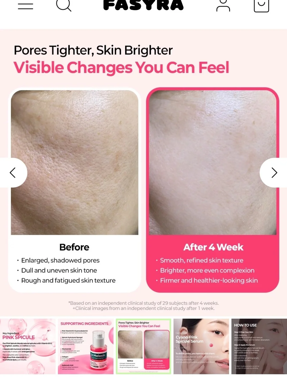 Cyano Pink Spicule Calcium B12 Serum - Pink